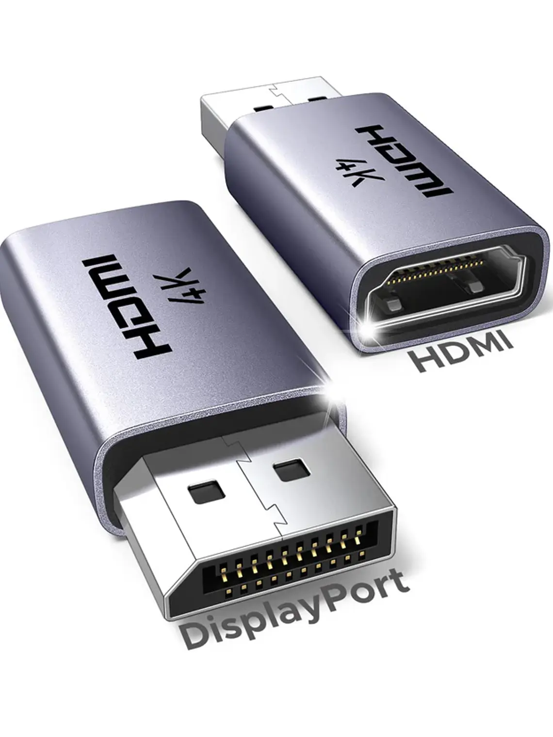 Adaptador UGREEN DisplayPort a HDMI 4K 30Hz DP Macho a HDMI Hembra Pack x2 Compatible PC Laptop Monitor Proyector 1
