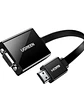 Adaptador HDMI a VGA UGREEN 40248 con Salida de Audio Full HD 1080P para PC Laptop PS4 Xbox Monitor Proyector - Miniatura 1