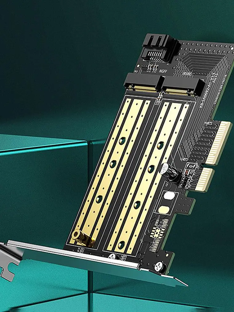 Adaptador de Tarjeta M.2 SATA y M.2 NVMe a PCIe 3.0 x4 UGREEN 70504 para SSD 2230/2242/2260/2280 4