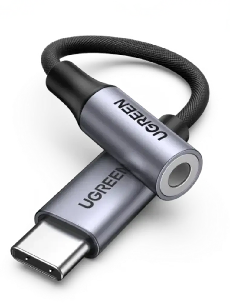 Cable Adaptador USB Tipo C a Jack 3.5 mm UGREEN AV161 80154 DAC HiFi para Audífonos y Smartphones 1