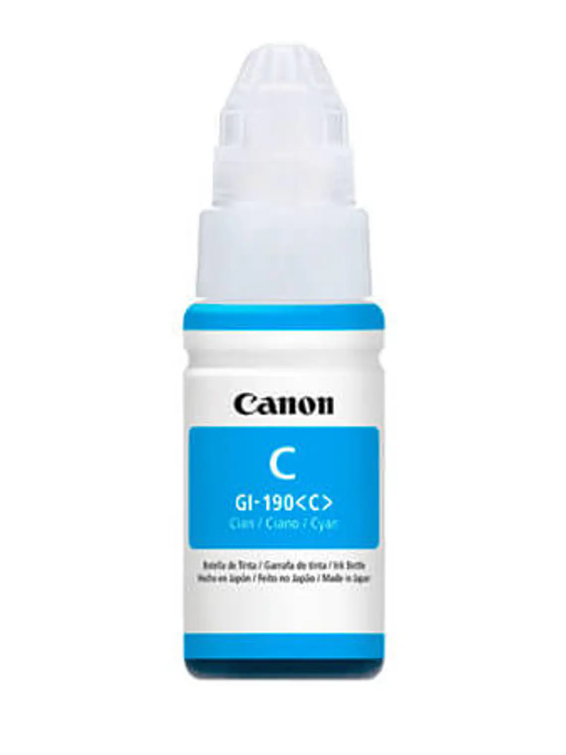 Botella de Tinta Canon GI-190 Cian Original 70 ml 2