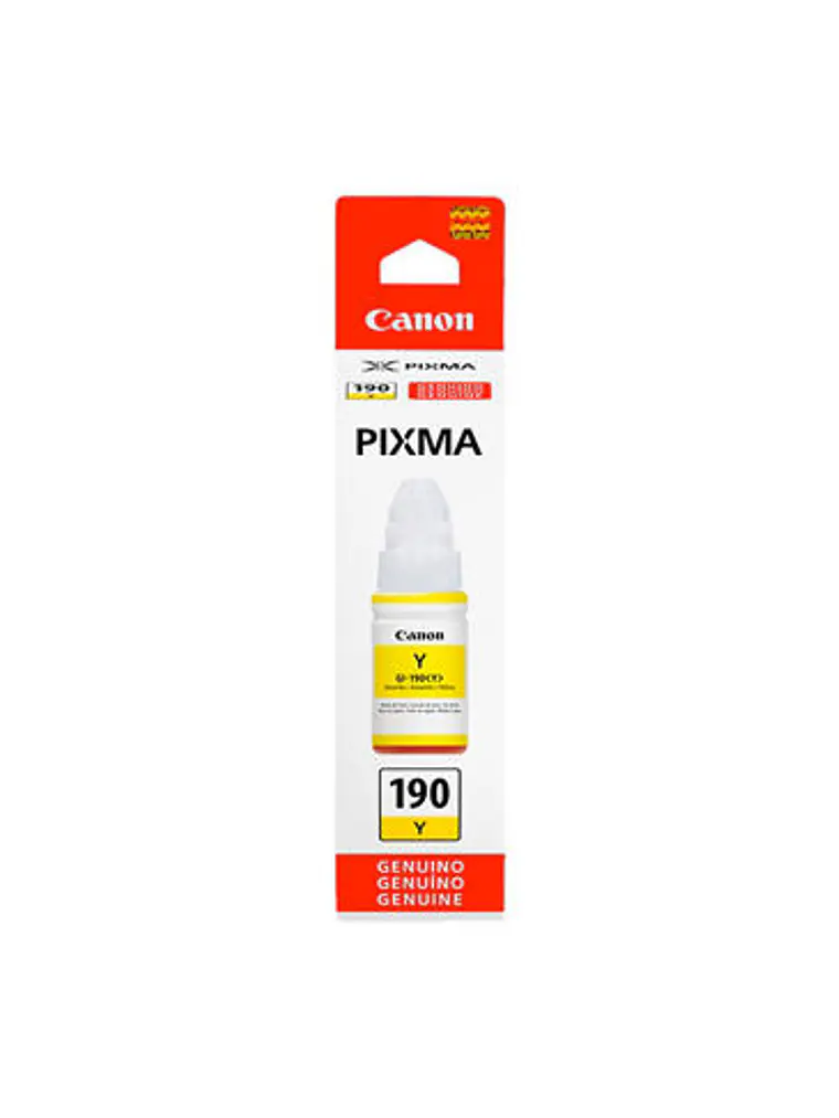 Botella de Tinta Canon GI-190 Amarillo Yellow Original 70 ml 2