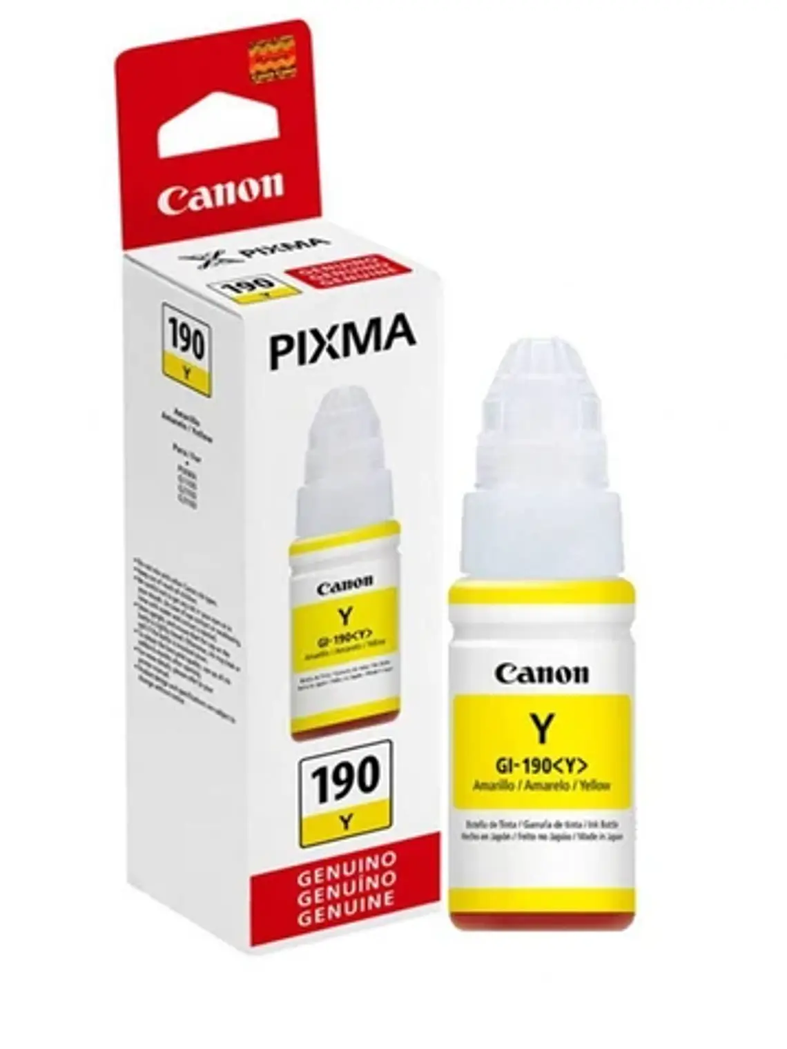 Botella de Tinta Canon GI-190 Amarillo Yellow Original 70 ml 1