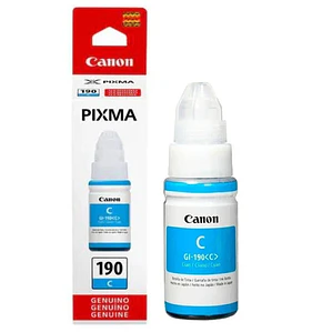 Botella de Tinta Canon GI-190 Cian Original 70 ml
