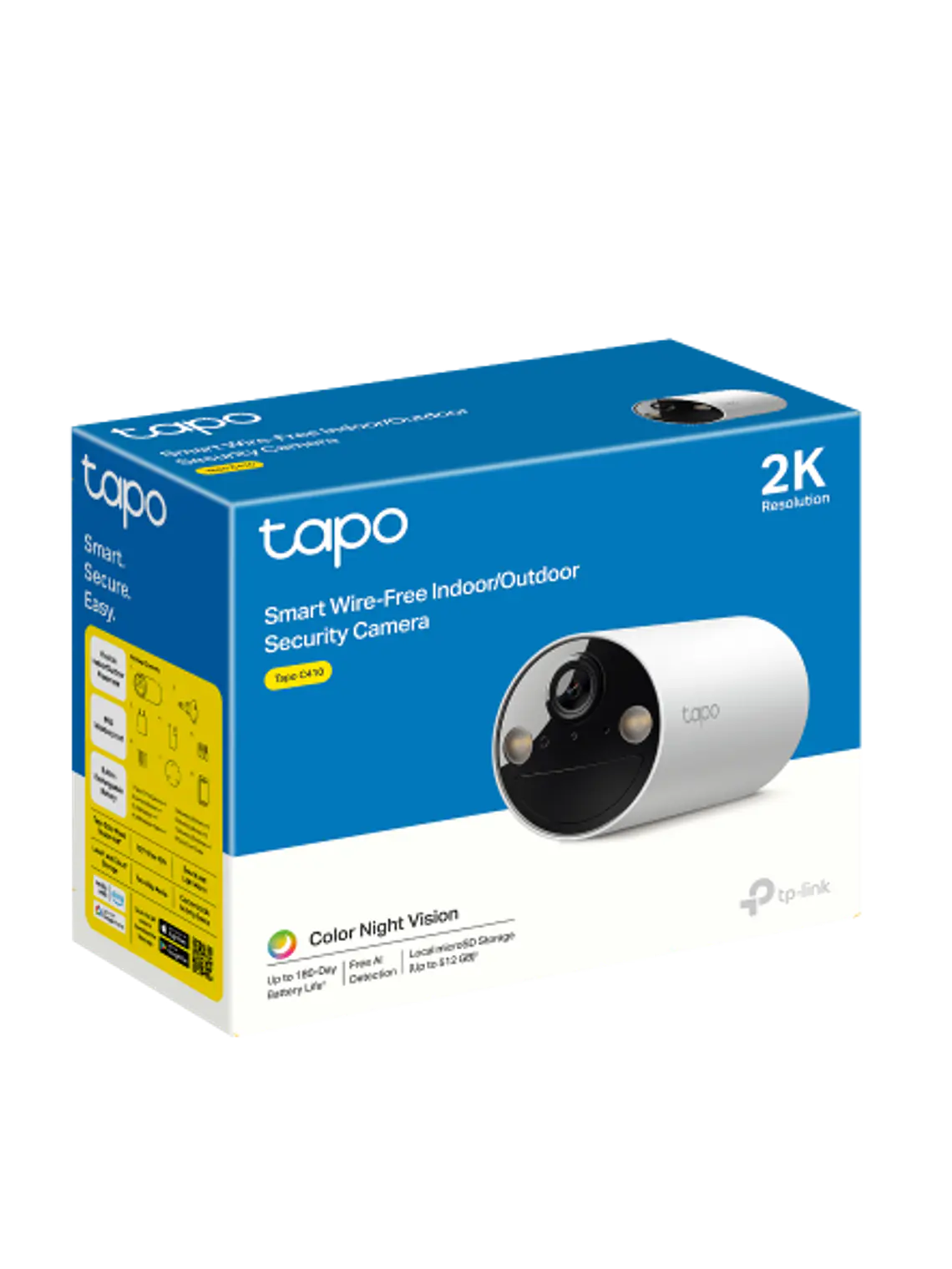 Cámara de Seguridad Tapo C410 2K 3MP Inalámbrica Interior y Exterior con Batería 7
