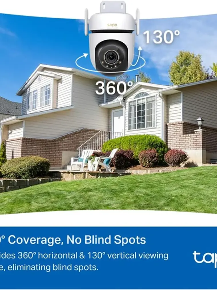 Cámara de Seguridad Tapo C530WS 3K 5MP PTZ 360° WiFi Exterior 6