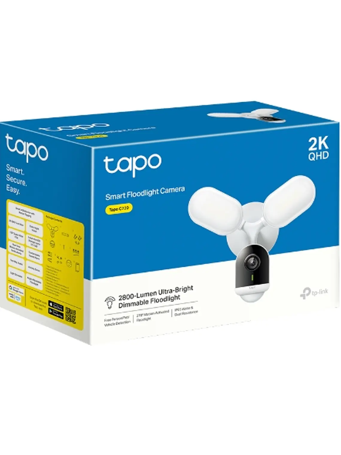 Cámara de Seguridad Tapo C720 2K con Reflector 2800 Lúmenes y Visión Nocturna a Color 3