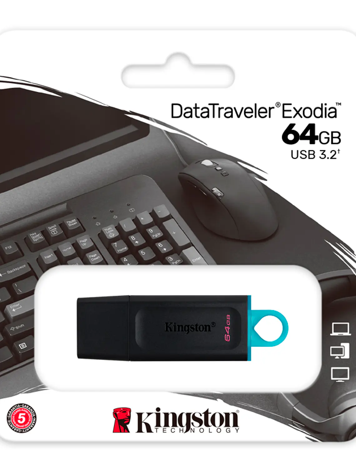 Memoria USB Kingston DataTraveler Exodia 64GB USB 3.2 Gen 1 1