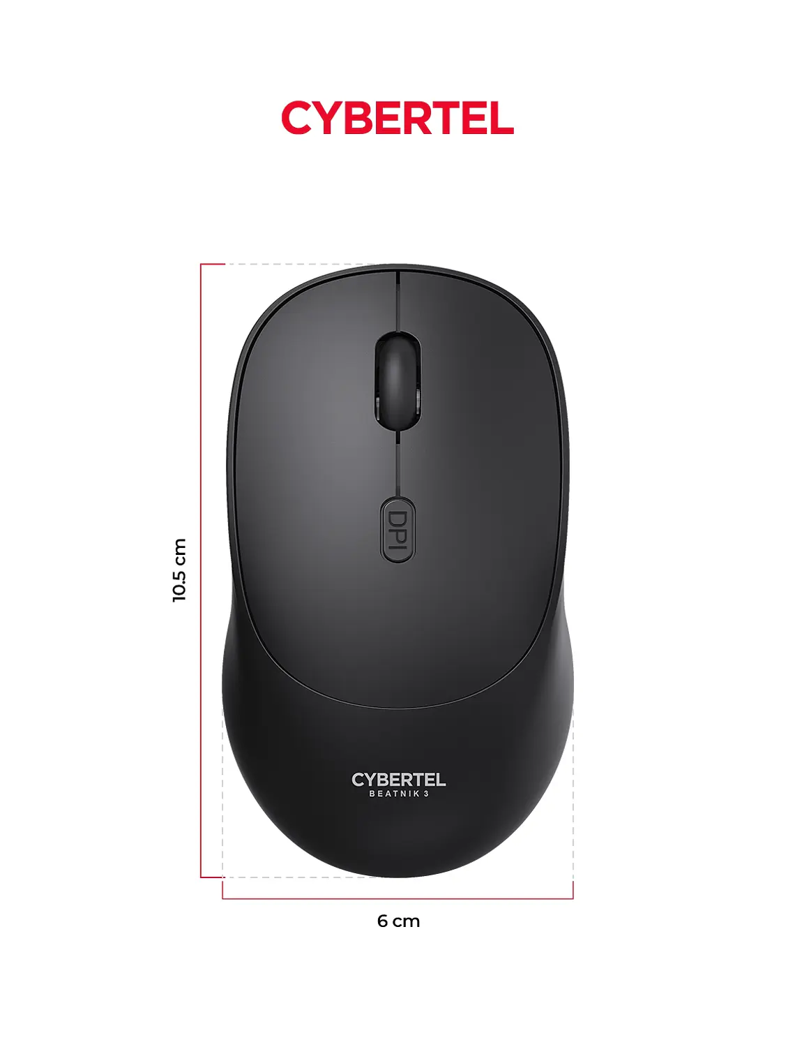 Mouse Inalámbrico Cybertel Beatnik 3 CYB M704-3M 3 Modos 1600 DPI 5