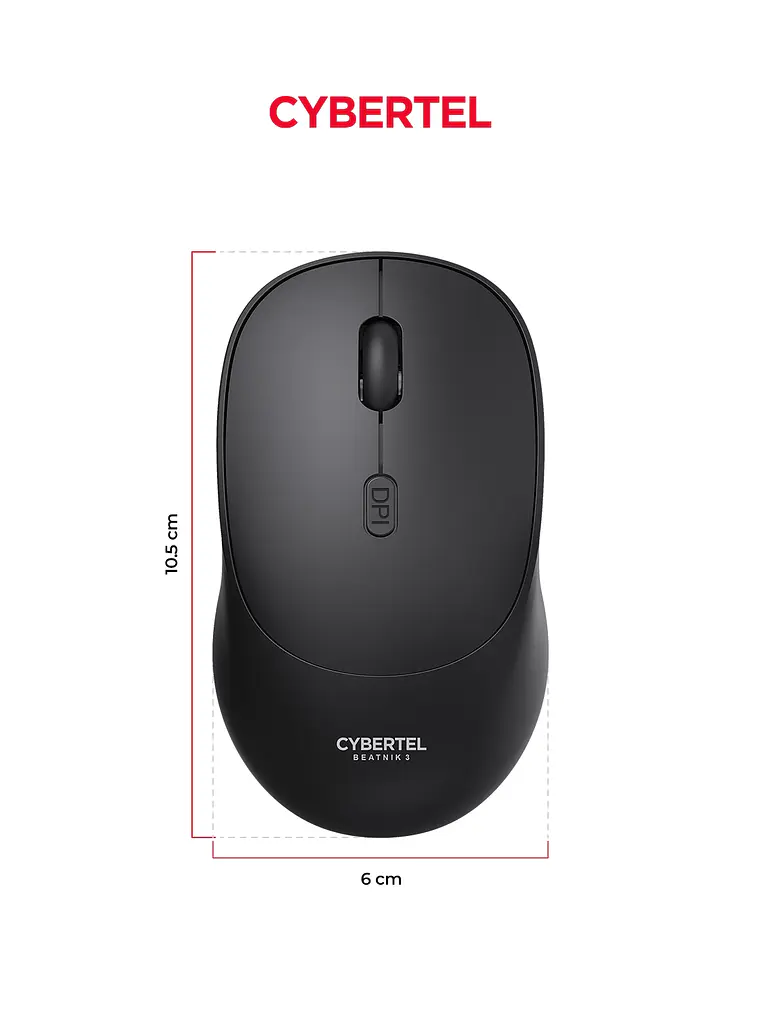 Mouse Inalámbrico Cybertel Beatnik 3 CYB M704-3M 3 Modos 1600 DPI 5