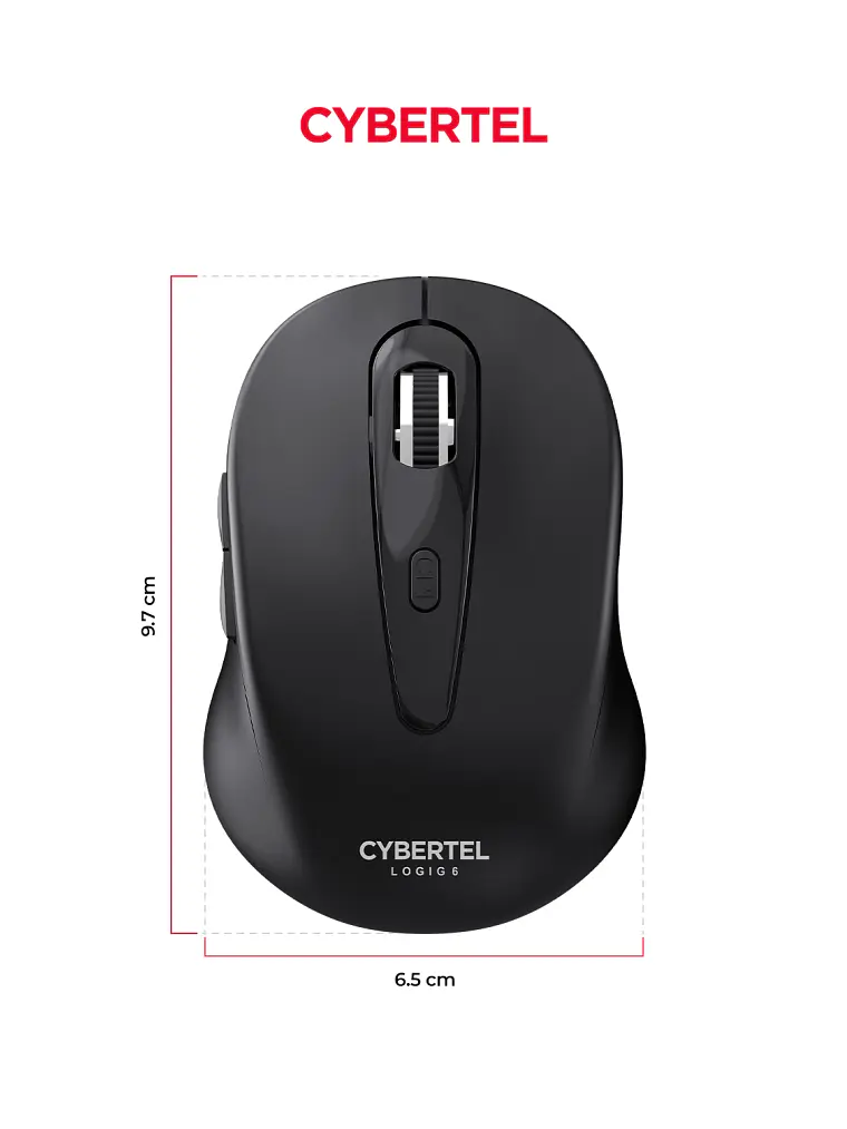 Mouse Inalámbrico Cybertel CYB-M307 6 Botones 1600 DPI 2