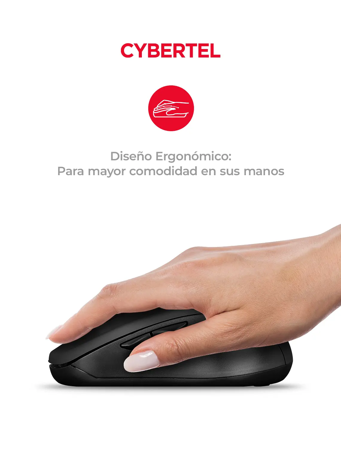 Mouse Inalámbrico Cybertel CYB-M307 6 Botones 1600 DPI 4