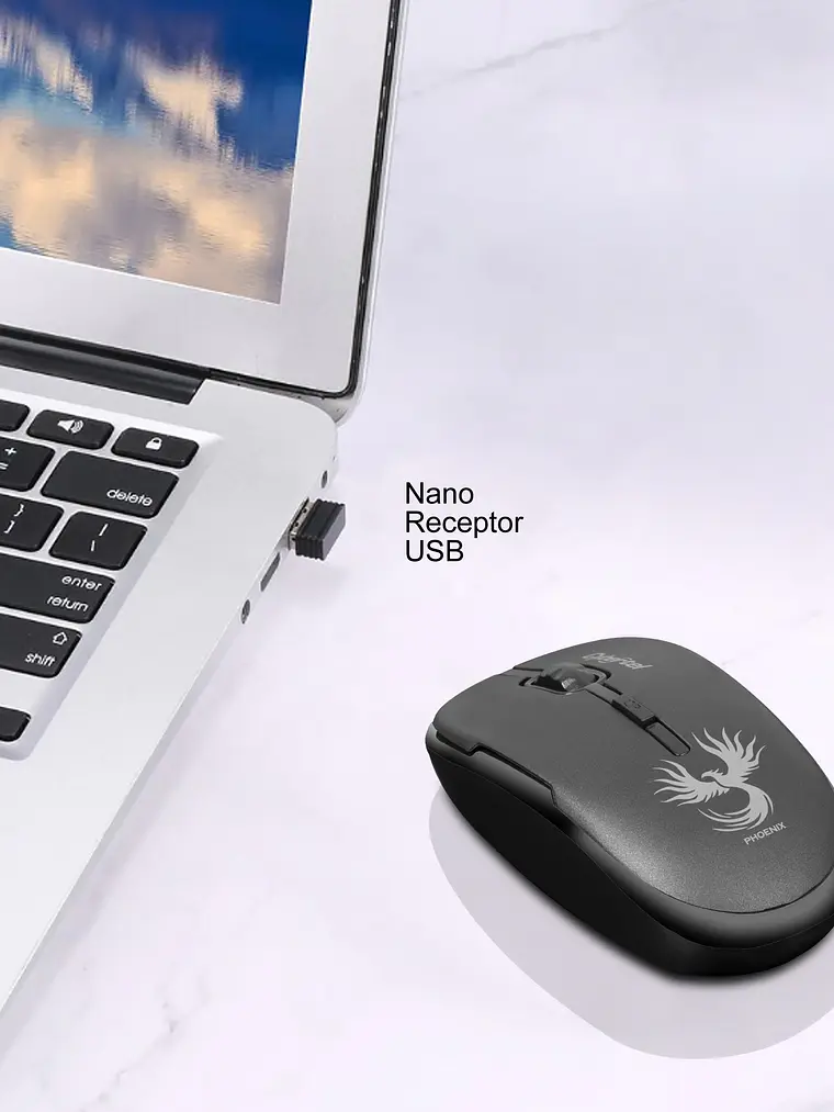 Mouse Inalámbrico Recargable Cybertel Phoenix CYB M700X 1600 DPI 4