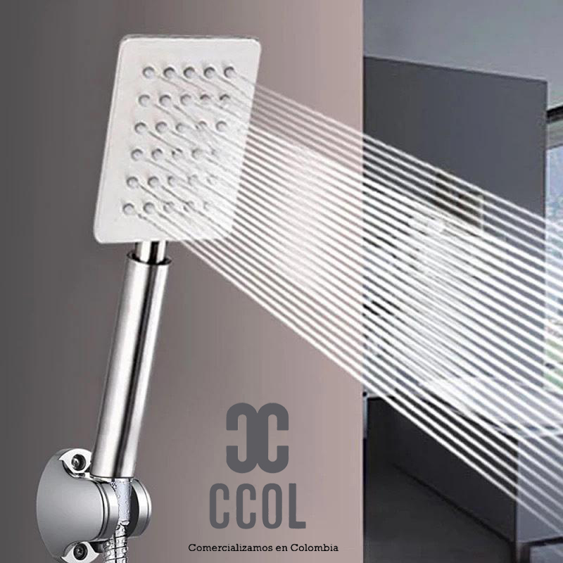 Teleducha Acero Inoxidable Cuadrada Slim Cromo Brillante