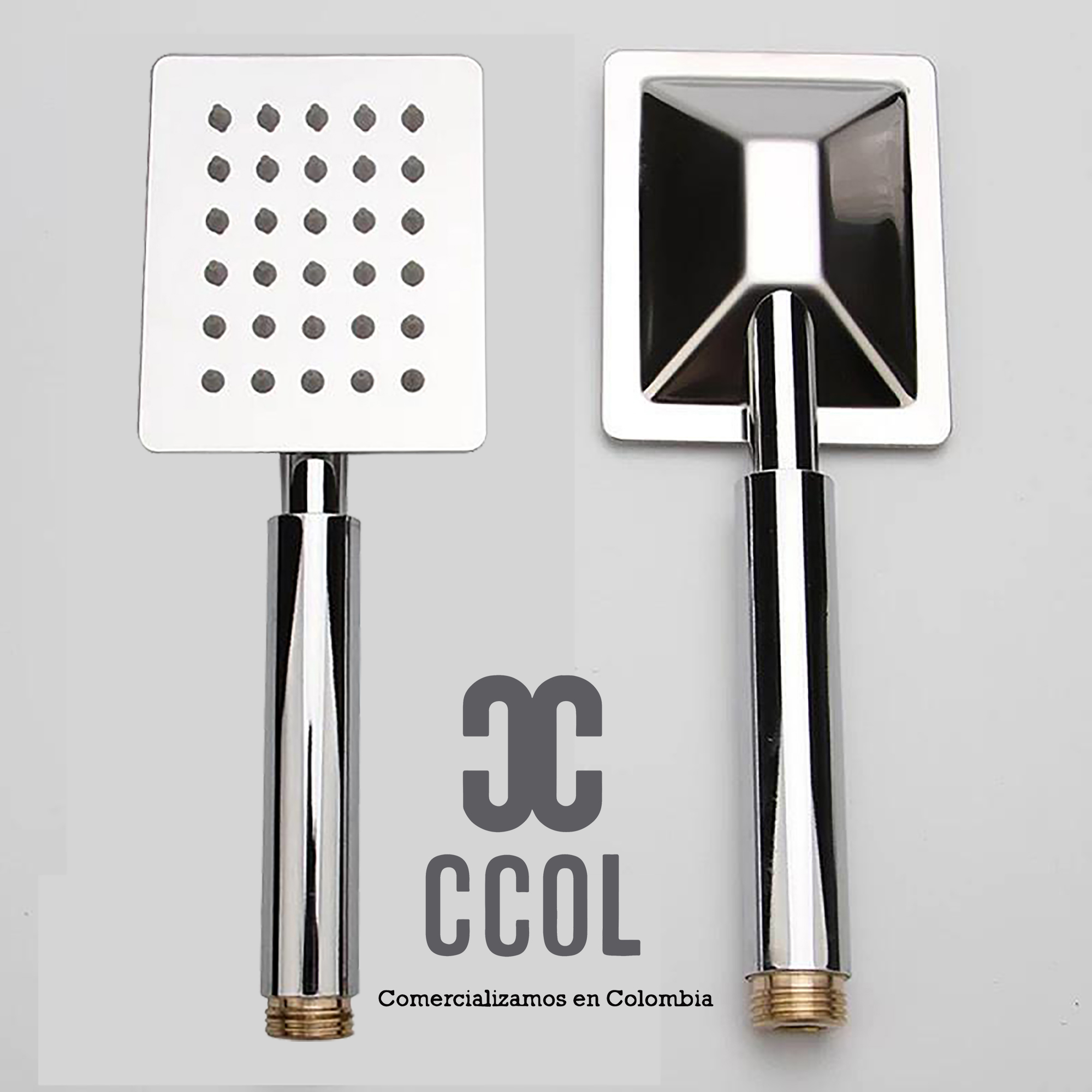 Teleducha Acero Inoxidable Cuadrada Slim Cromo Brillante