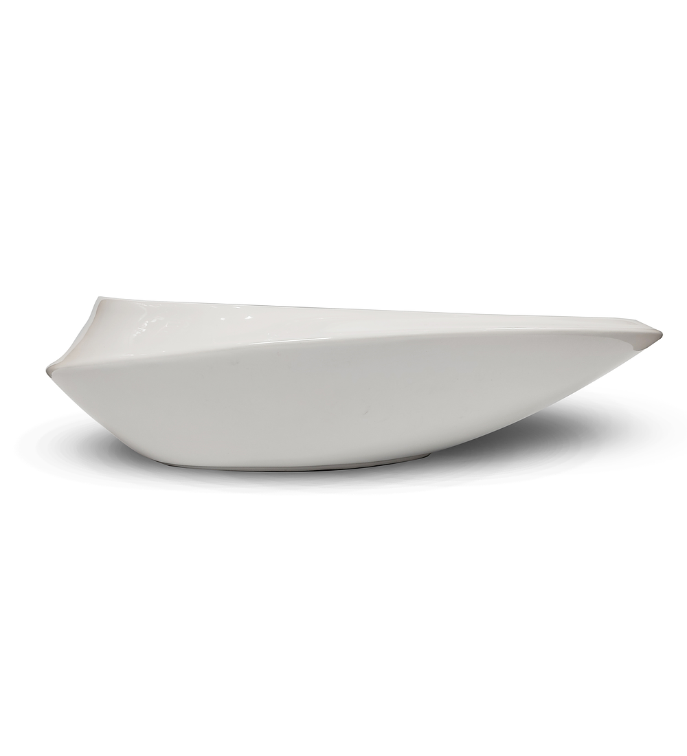 Lavamanos Ceramica Sobreponer Blanco Tipo Hoja 61cm*36cm*14cm
