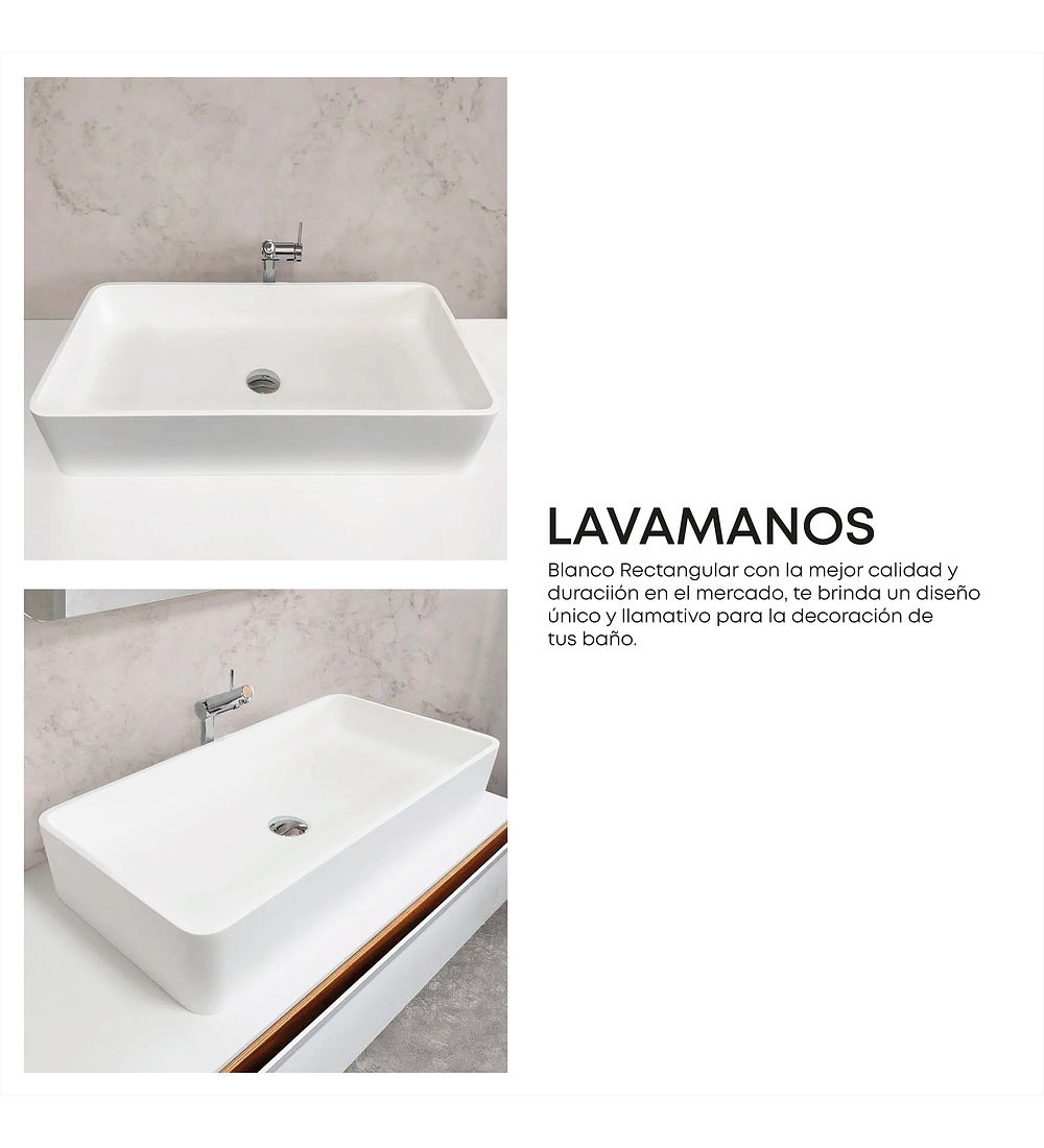 Lavamanos Ccol Blanco Rectangular Ibiza