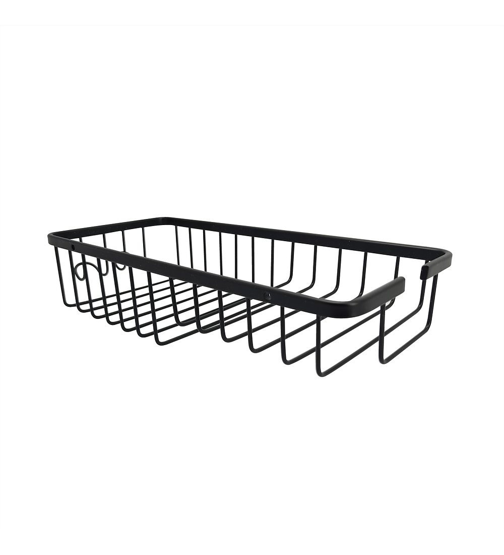 Organizador Baño Rectangular Acero Negro