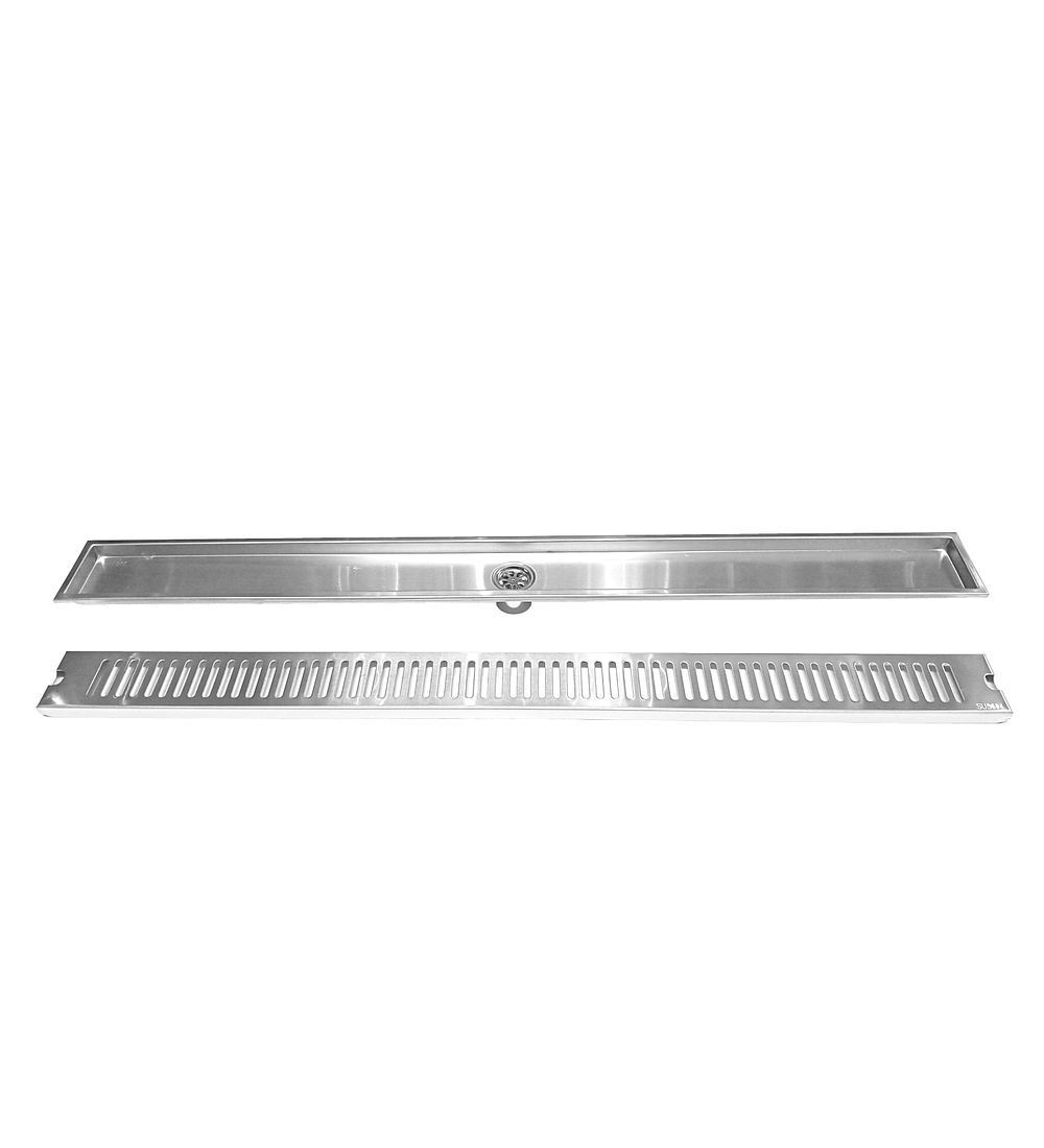 Rejilla Sifón Piso Tradicional 100cm X 10cm Acero Inox 304