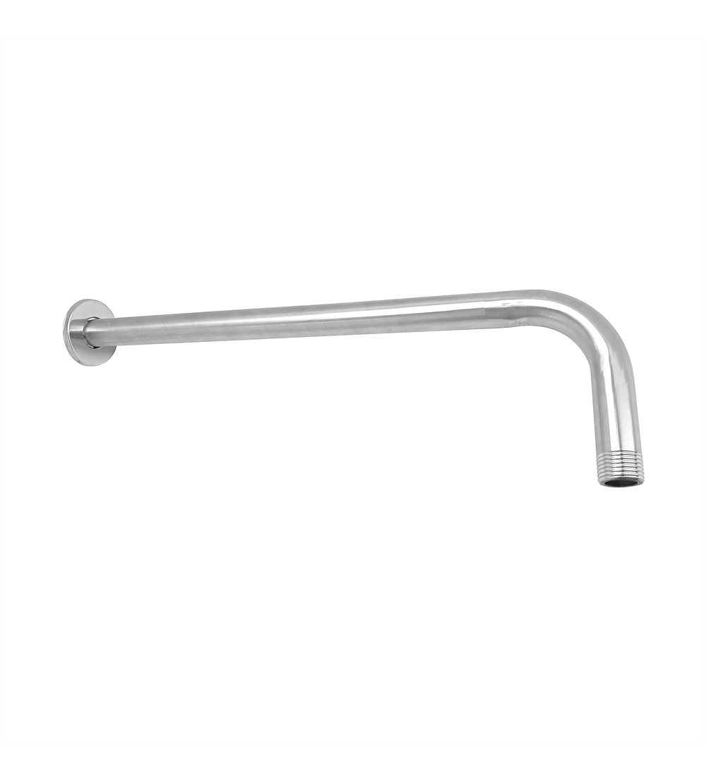 Brazo Cilindrico Metalico 35cm A Muro Acabado Satinado