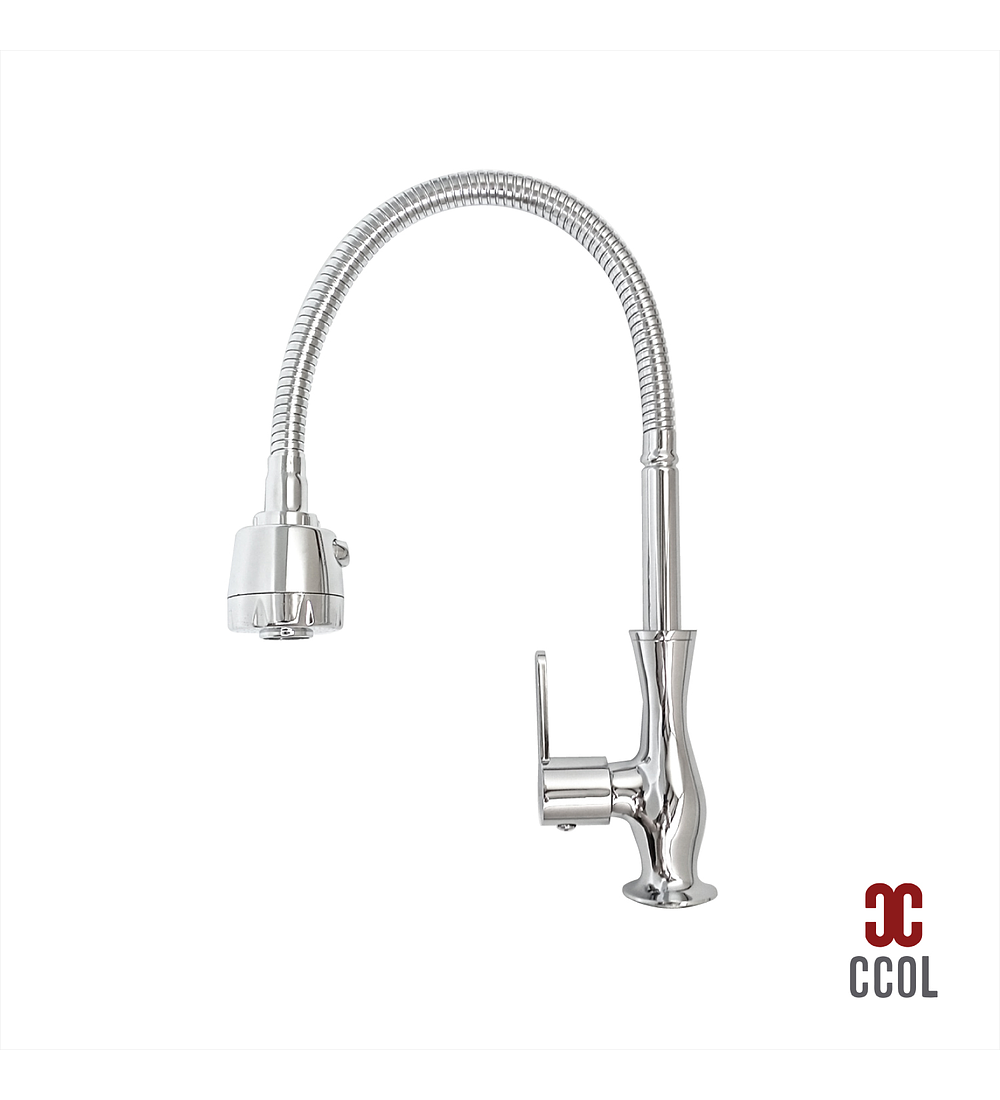 Griferia Lavaplatos Agua Fria Flexible Ccol P-42