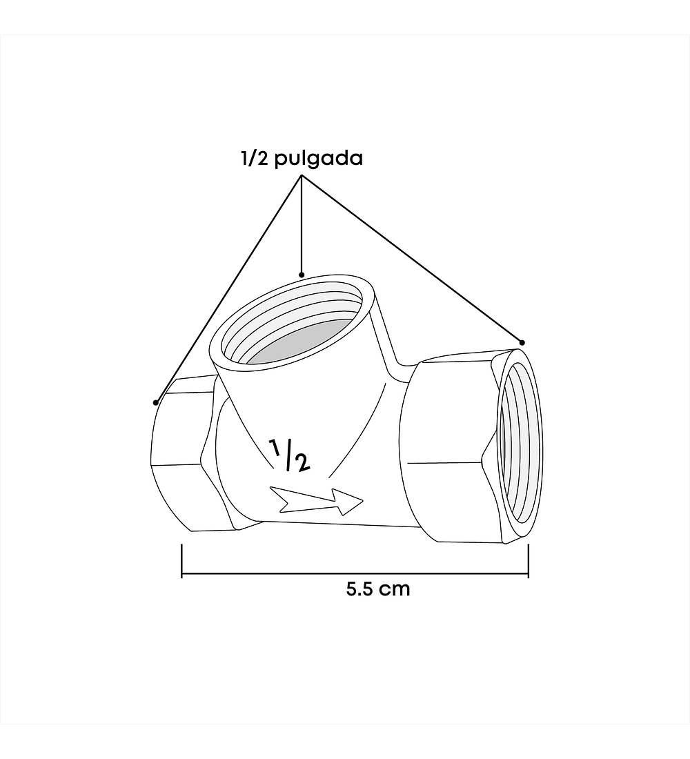 Accesorio Para Tubo En T Agua Fria/ Para Manija