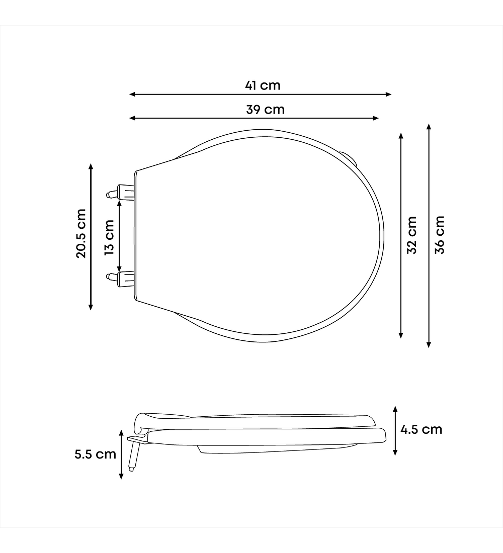 Asiento Sanitario Sencillo Beige