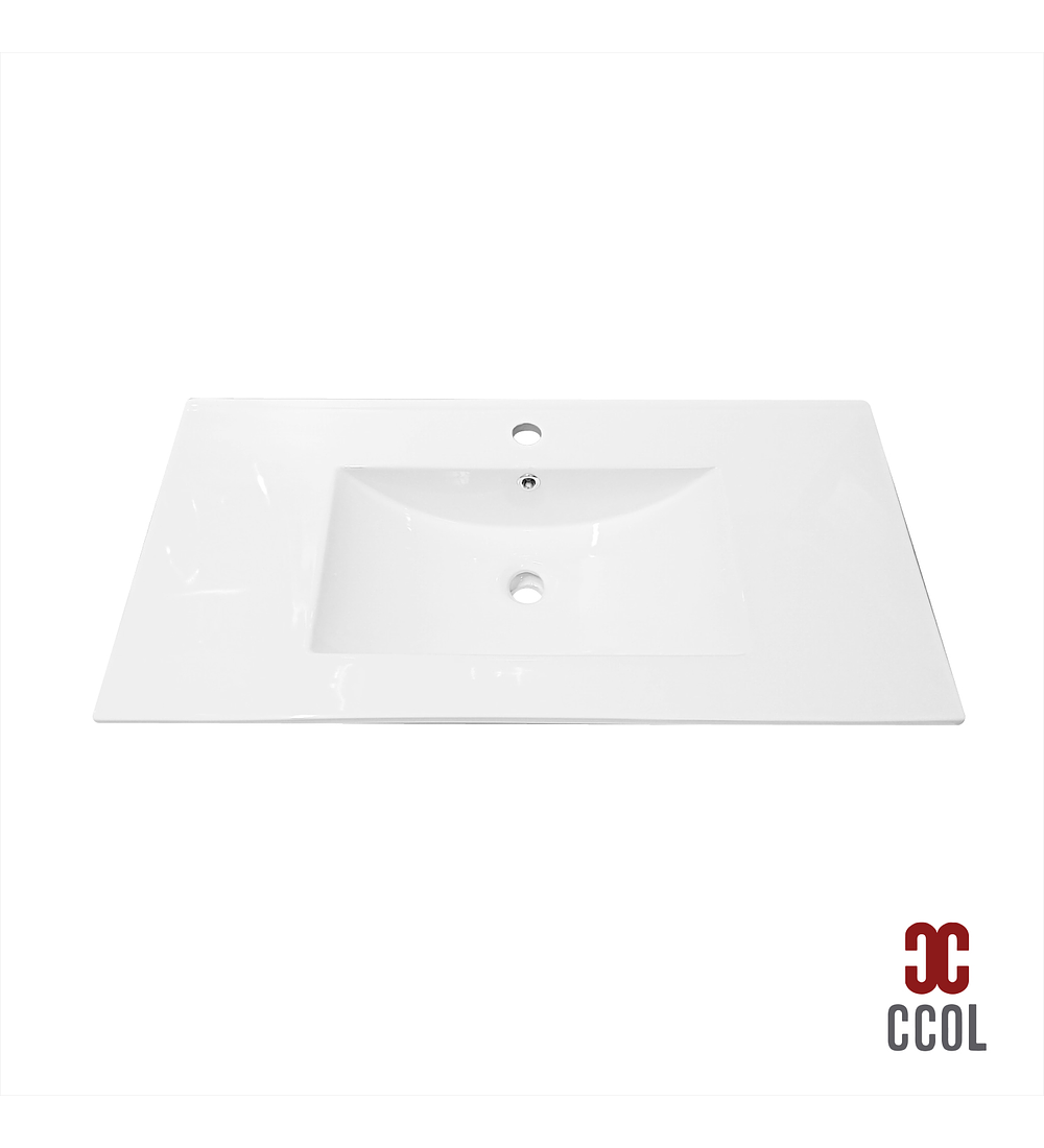 Placa Lavamanos Blanco Absoluto 91cmx46cm Ceramica Porcelana