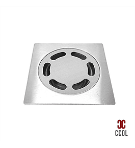 REJILLA CUADRADA STAR EN ACERO INOX 304 VALVULA PVC