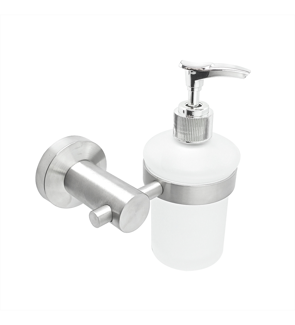 Volver Accesorios Baño Dispensador Jabon Liquido Acero Inox+vidrio