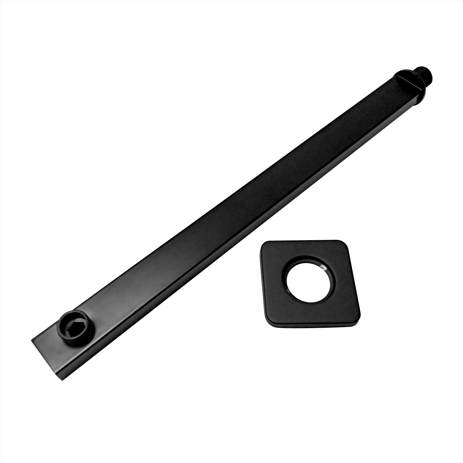 Kit Ducha 40cm Cuadrada + Brazo Rectangular A Muro 40cm