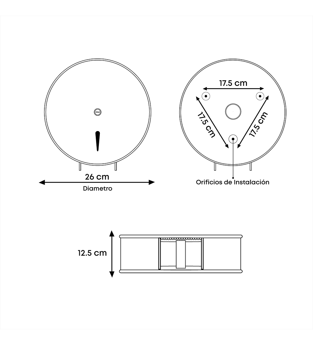 Dispensador Papel Baño Acero Inoxidable Con Llave