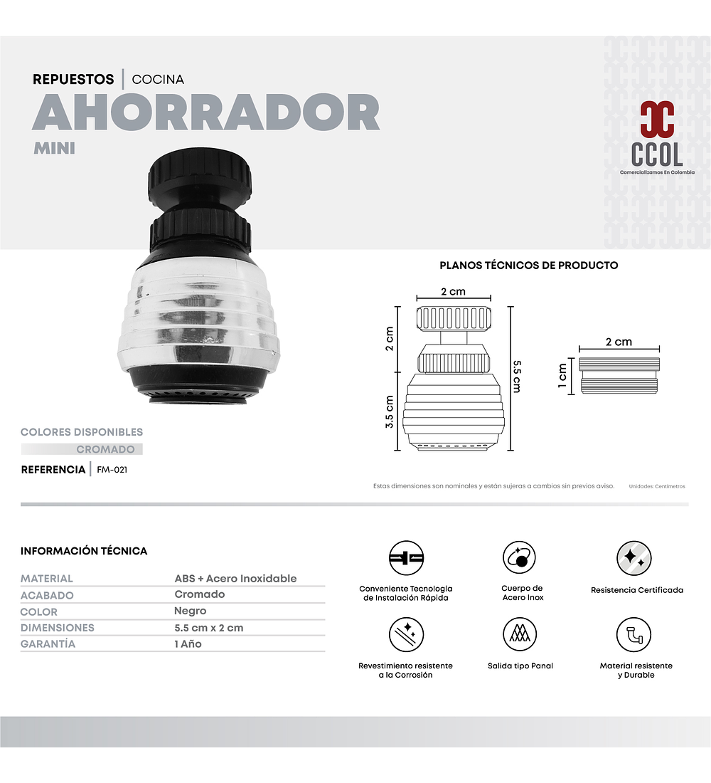 Ahorrador De Agua Para Grifo Mini