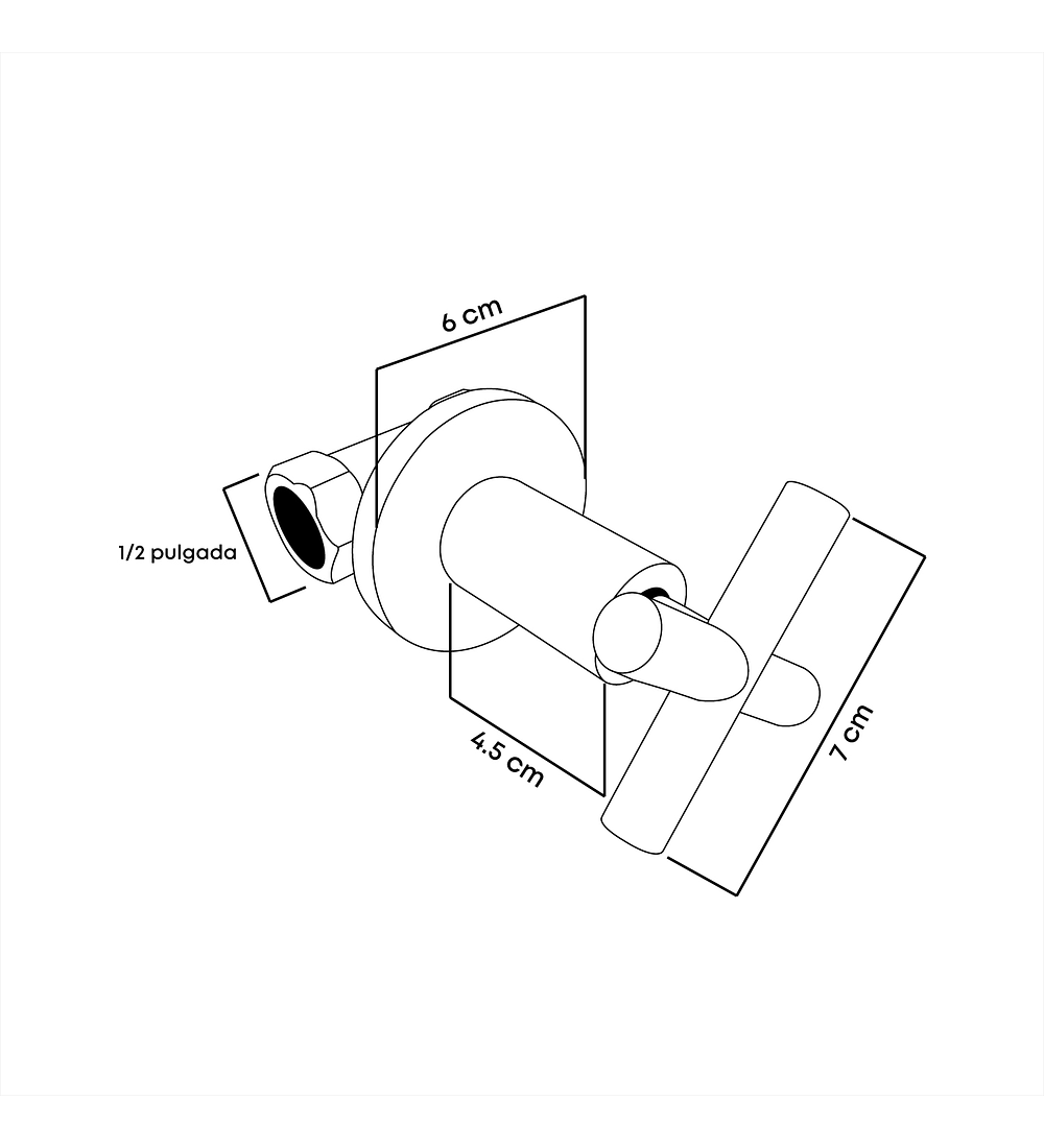 Manija Lujo Cruceta Cromo Brillante Para Embolo Mezclador + Cuerpo  T