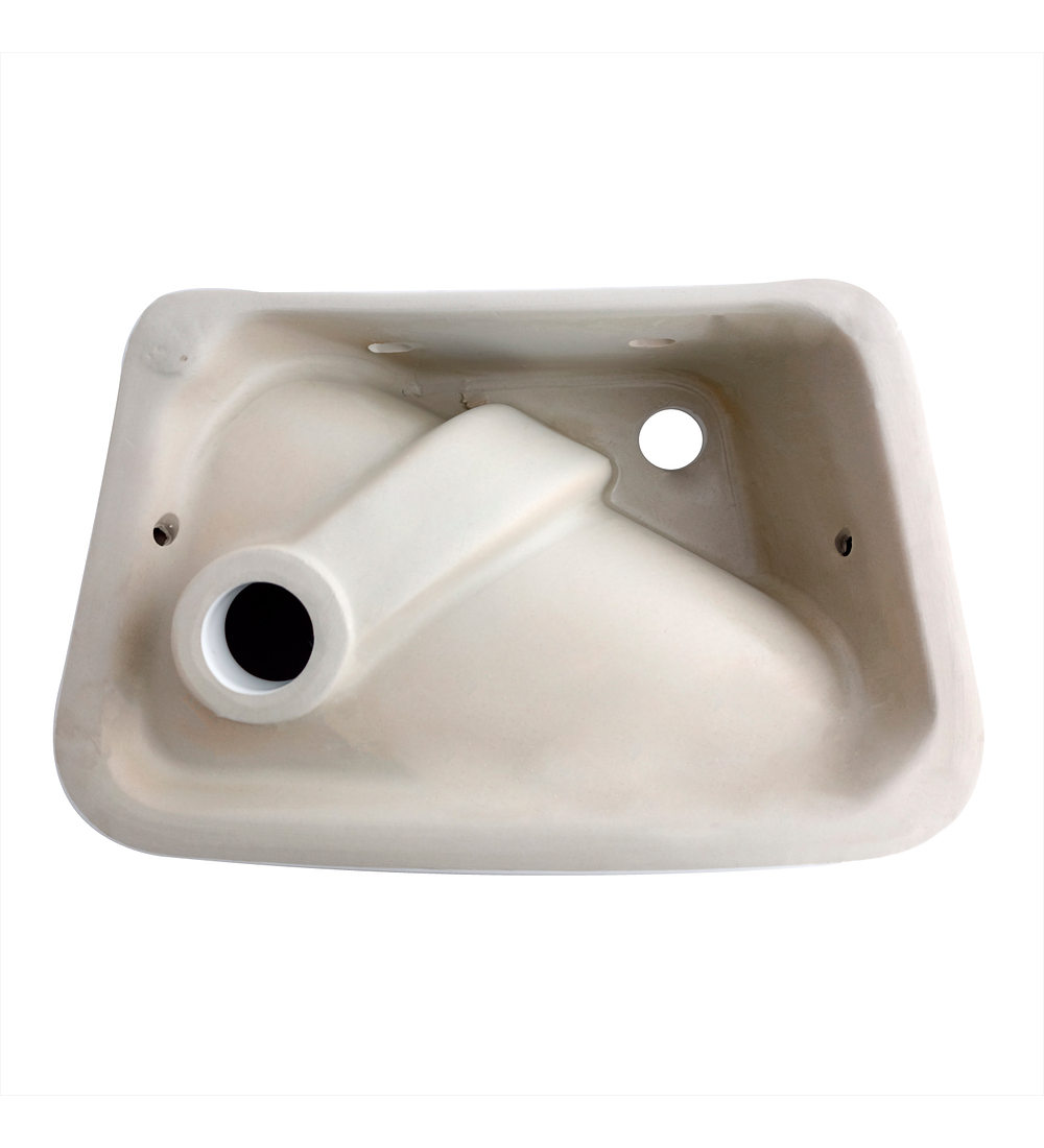 Lavamanos Ceramica Sobreponer Irregular Blanco Portagrifo