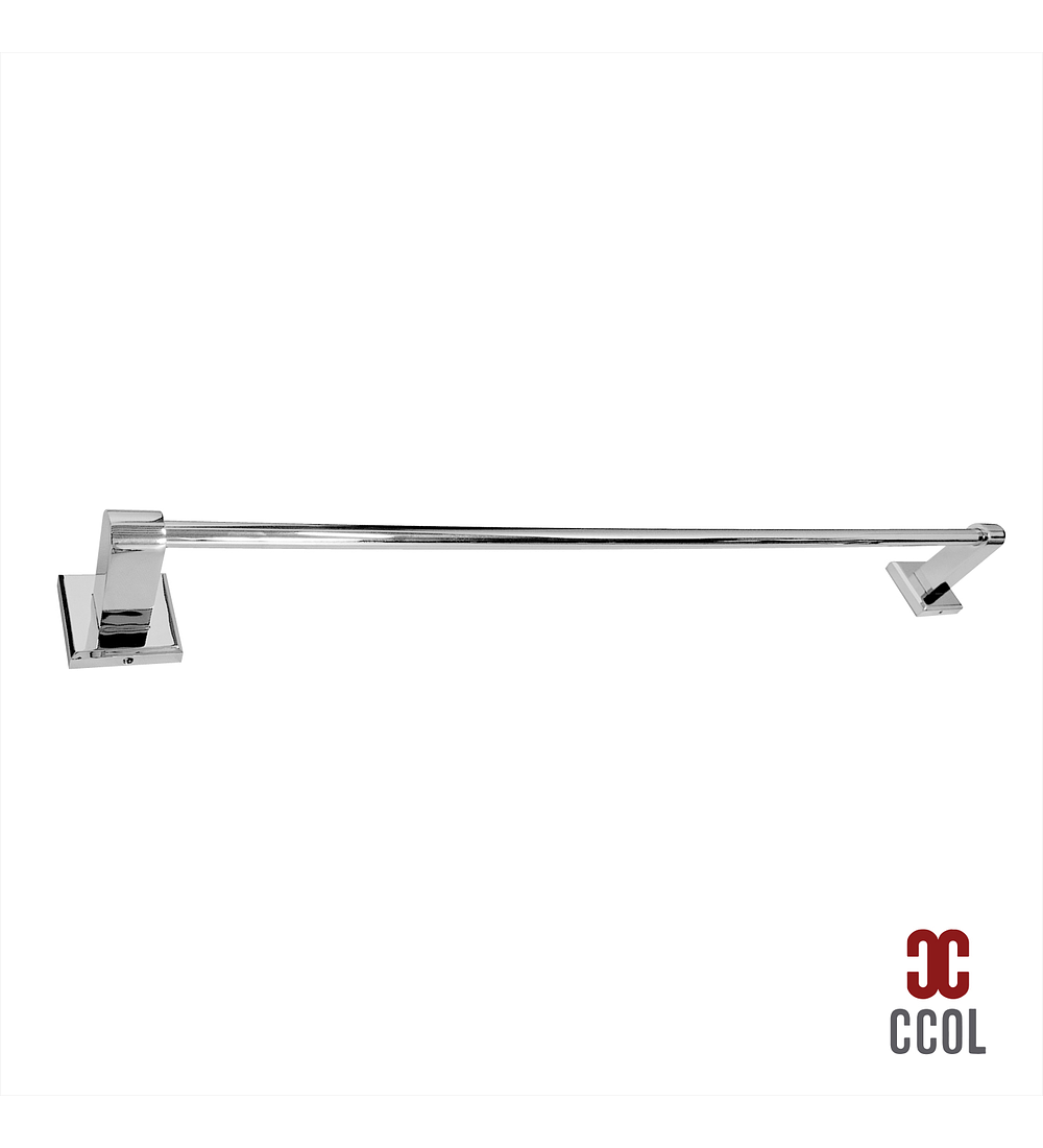 Toallero Barra Metal Inoxidable Base Cuadrada