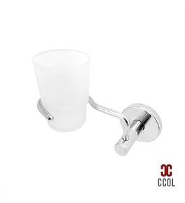 Cepillero Vaso Vidrio Con Soporte Multiproposito Acero 304