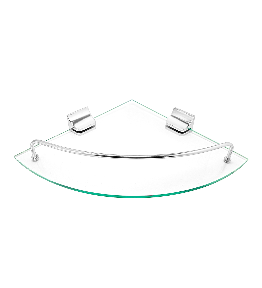 Esquinero Repisa Baño Vidrio 25cm - Soporte Acero Inoxidable