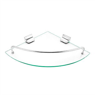 Esquinero Repisa Baño Vidrio 25cm - Soporte Acero Inoxidable
