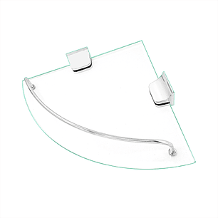 Esquinero Repisa Baño Vidrio 25cm - Soporte Acero Inoxidable