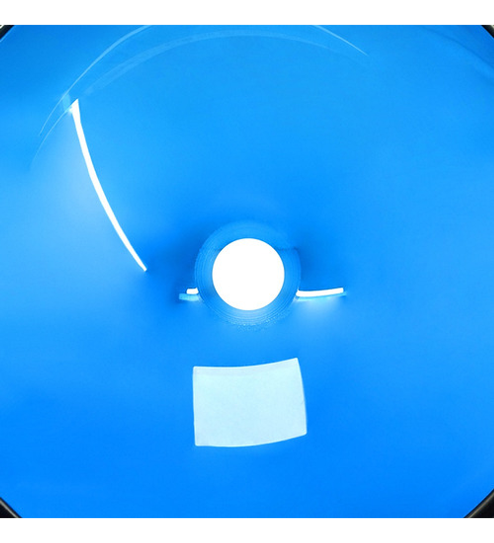 Lavamanos Vidrio Sobreponer Redondo Azul 35cm
