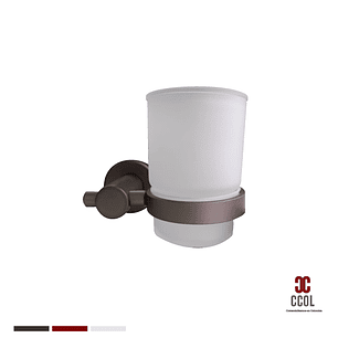 Accesorio Porta Cepillos Opalizado Con Soporte Gris Cobalto