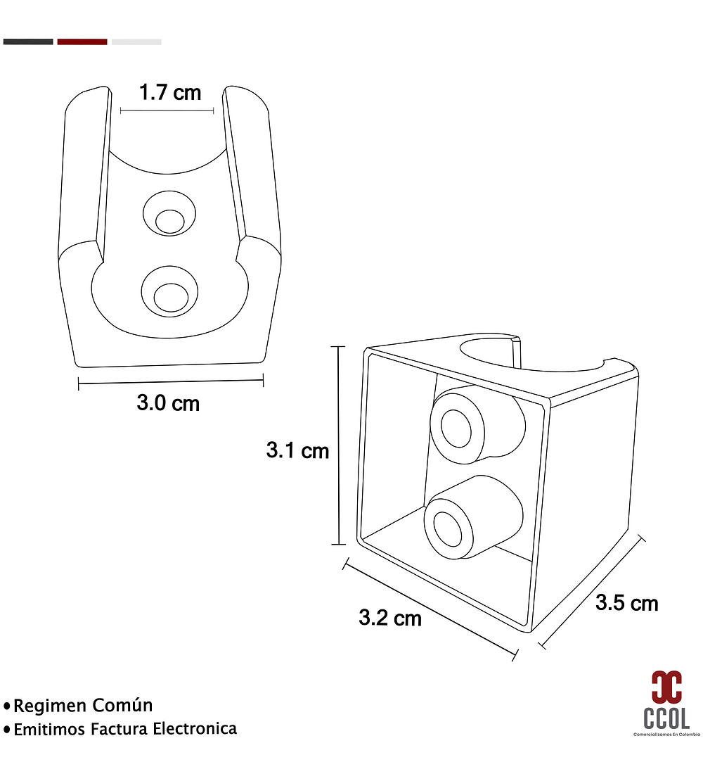 Soporte Teleducha Fijo Negro