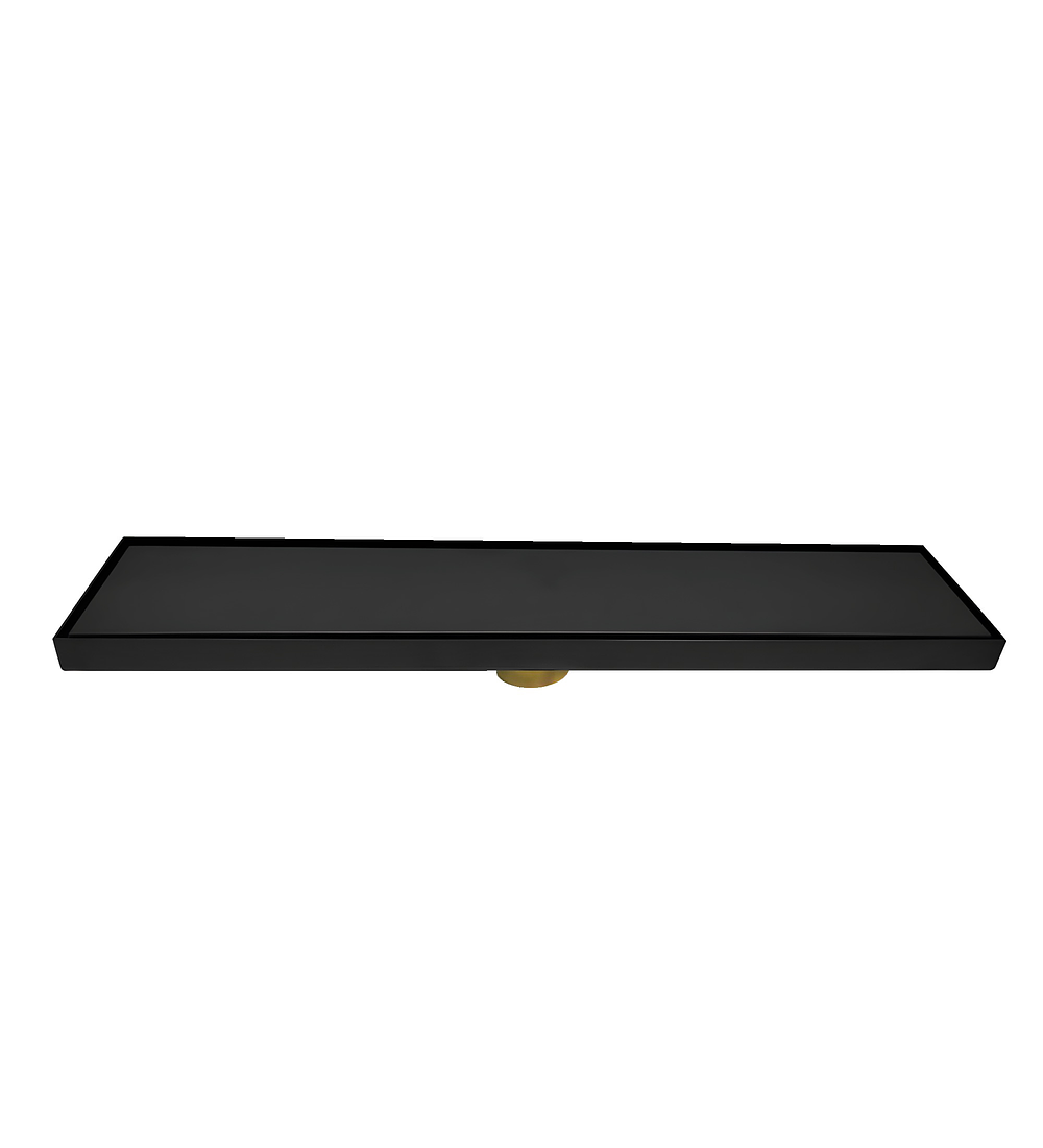 Rejilla Rectangular Piso Invisible 50cmx10cm Negra