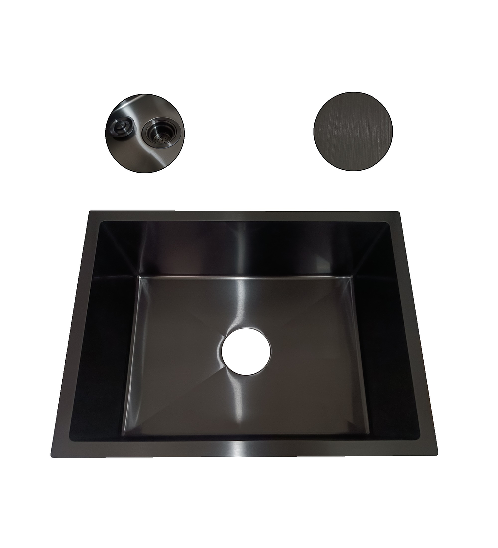 Lavaplatos Acero Inox 304 Negro 60*45