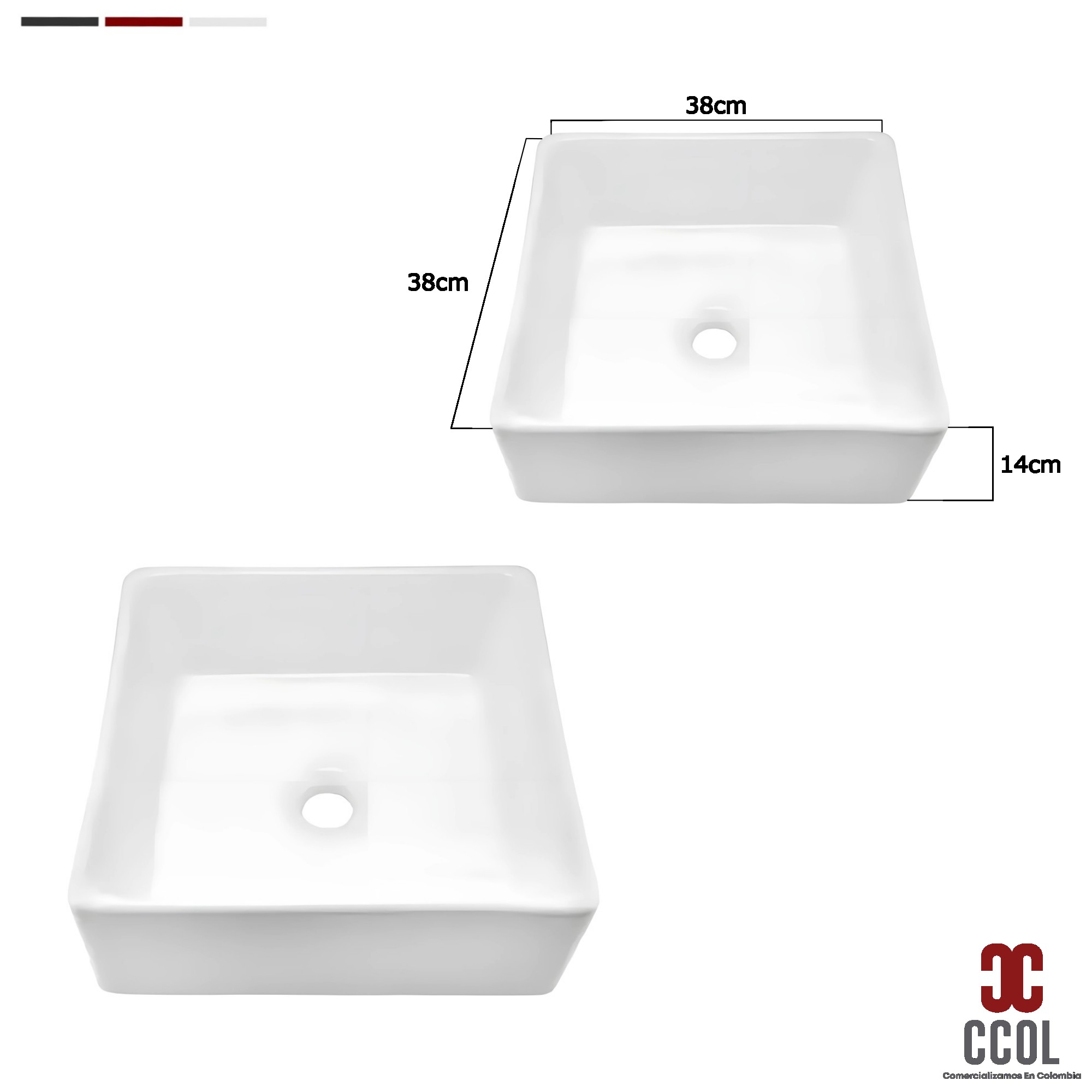 Combo Lavamanos Cuadrado Griferia Y Accesorios C796