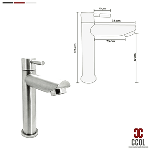 Combo Lavamanos + Grifería Agua Fría + Push Con Sifón C808