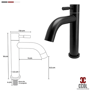 Combo Placa Lavamanos Blanco 50x46 + Griferia Agua Fría C665
