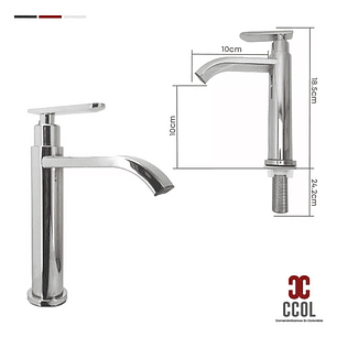 Combo Lavamanos Pequeño Rectangular + Grifería Agua FríaC830