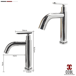 Combo Lavamanos Pequeño Rectangular +grifería Agua Fría C831